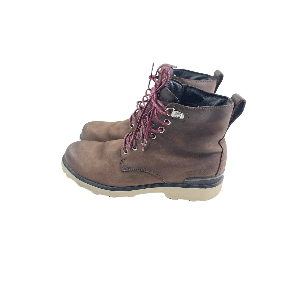 Sorel Leather‎ Boots Lace-up Waterproof For Men's, Size 9.5 Brown Color